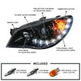 thumbnail image 4 of Spec-D Tuning Black Smoke Projector Headlights w/ LED Strip Compatible with 2006-2007 Subaru Impreza WRX, Left + Right Pair Headlamps Assembly, 4 of 6