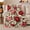 Red Rose Florals, variant on Red Painterly Floral Flannel Blanket for Botanical Art Fans, Sofa and Living Room Home Decor Housewarming Gift with Soft Layered Bloom Botanical Sofa Scene Motif