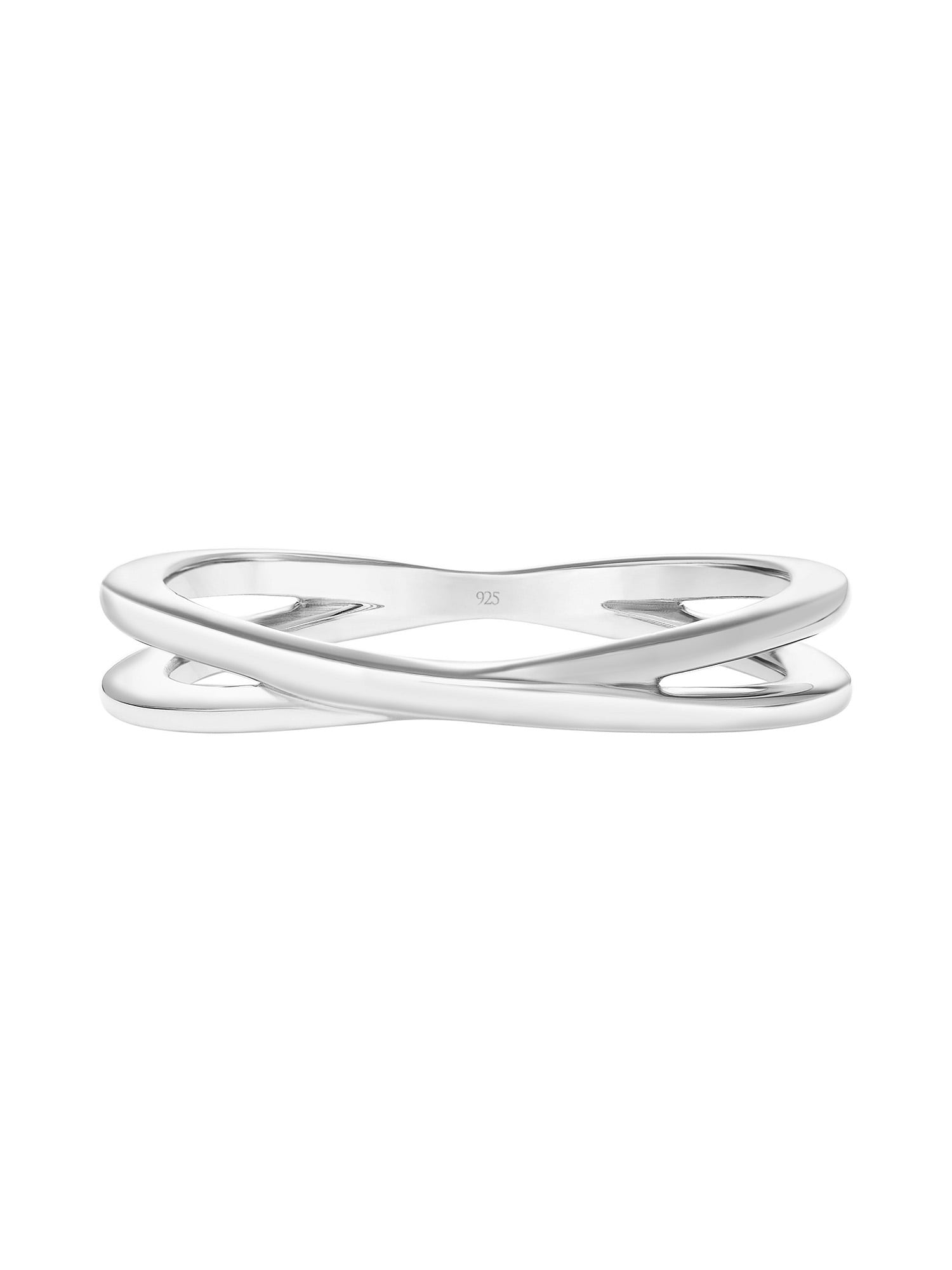 Keepsake Criss-Cross Stackable Anniversary Ring in Sterling Silver