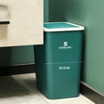 thumbnail image 7 of GFHFHITJ Garbage&nbsp;Can,Bathroom Trash Can With Lid Garbage Can With Press Lid Plastic Wastebasket With Popup Lid For Toilet Office Bedroom Living Room, 7 of 7