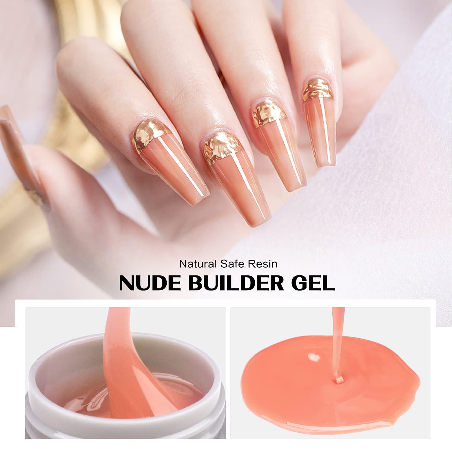 Buy Saviland Builder Gel Nail Kit - 12 Colors Nail Extension Gel Kit  Glitter Hard Gel Clear Pink White UV/LED Gel Nail Strengthen Nail Art  Manicure Set with Nail Brush Nail Forms