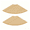 Light Oak, variant on JJW Fan Shaped Corner Shelf, 2-Tier Floating Wall Storage Rack, Rustic Brown 12in