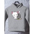 thumbnail image 3 of Cute Kitten W Ghost Hoodie Toddler - Toddler Hoodie, 3 of 4