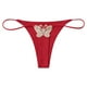 thumbnail image 3 of Gibobby Tangas de mujer Pantalones de tirantes con bordado de de doble capa y cintura para mujer(Blanco,M), 3 of 4