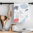 thumbnail image 2 of Blue Red Coastal Nautical Kitchen Towel Dish Cloths Set of 3, Microfiber Soft Kitchen Hand Towels, Beach Sea Turtle Ocean Coral Starfish Absorbent Quick Drying Dishcloths 18 x 28 Inches, 2 of 8