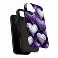 thumbnail image 3 of Purple Heart Textured iPhone Case, Romantic Design, Compatible with iPhone 11/12/13/14/15/16 (Pro Max/Plus), Perfect Valentine's Day Gift for Couples, 3 of 9