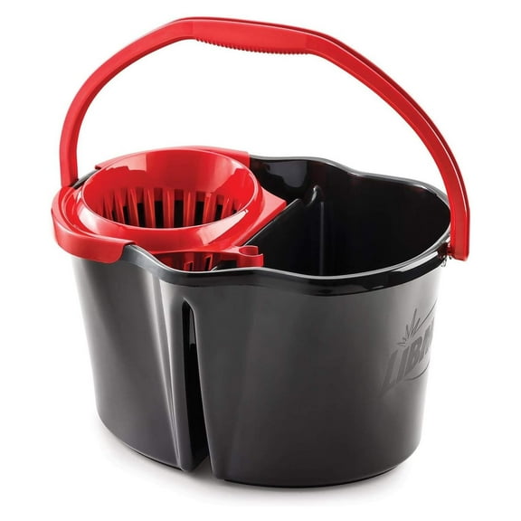 Polypropylene Mop Bucket with Wringer, 4 Gallon