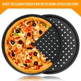 thumbnail image 4 of 2 Pack 11 Inch Personal Perforated Pizza Pans Carbon Steel with Nonstick Coating Easy to Clean Pizza Baking Tray, 4 of 9
