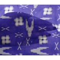 thumbnail image 4 of oneOone Viscose Chiffon Fabric Arrow Sign & Check Kasuri Printed Fabric 1 Yard 42 Inch Wide, 4 of 4