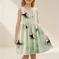 thumbnail image 3 of Iyufng Girls Sleeveless Panda Printed Dresses Summer beach Dresses, 3 of 5
