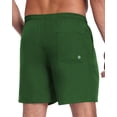 thumbnail image 2 of Mens 2 in 1 Swim Trunks with Compression Liner, Quick Dry Beach Shorts, Bathing Suit with Phone Pocket Green L, 2 of 6