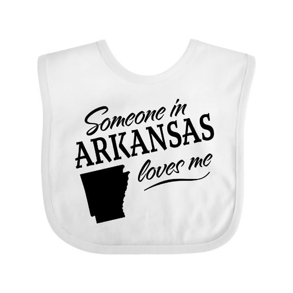 Inktastic Someone in Arkansas Loves Me Boys or Girls Baby Bib