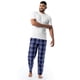 thumbnail image 5 of Conjunto de Pijama IZOD para Hombre Manga Corta Jersey Cuadros Azules Talla M, 5 of 5