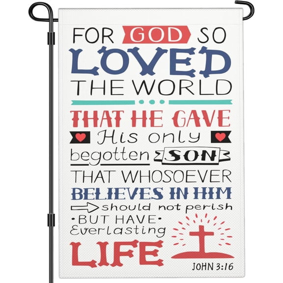 Xiyadun 18 Inch x 12 Inch God so Loved the World Outdoor Yard Signs