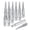 24pcs Silver, variant on 14x1.5 Spike Wheel Lug Nuts, 24pcs M14x1.5 Closed End Spike Lug Nut for Silverado 1500, Sierra 1500, F150, Black Conical Bulge Seat with 1 Socket Key