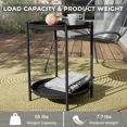 thumbnail image 4 of LIFERECORD 2-Tier Round Metal End Table with Removable Tray – Small Space-Saving Side Table for Living Room, Bedroom, Balcony, Patio, Black, 4 of 6