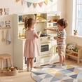 thumbnail image 3 of AILEEKISS Kids Toy Kitchen for Children, Pretend Kids Play Kitchen Set with Cooking Accessories, Beige, 3 of 13