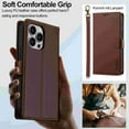 thumbnail image 6 of for Samsung Galaxy S25 Edge, Wallet Case with Magnetic Removable Inner Case, Classic Kickstand Wrist Strap Card Slots Full Body Protection Phone Cover for Men Women for Galaxy S25 Edge, Brown, 6 of 12