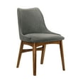 thumbnail image 3 of Azalea Charcoal Fabric and Walnut Wood Dining Side Chairs - Set of 2, 3 of 8