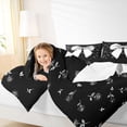 thumbnail image 3 of Erosebridal Girly Kawaii Bowtie Twin Comforter Sets,White Coquette Bowknot Bedding Set For Kids,Reversible black,2-Piece, 3 of 7
