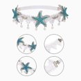 thumbnail image 3 of Mermaid Headband Flower Headbands Starfish Seashell Elastic Lace 3pcs, 3 of 5