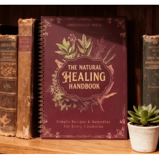 Libro de Remedios Naturales – Guía de Hierbas Medicinales para la Salud del Corazón, Control de Azúcar, Presión Arterial y Enfoque Mental – Encuadernación de Lujo