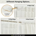 thumbnail image 3 of Cortinas MYSKY HOME de lino semitransparente, 213 cm de longitud, 2 paneles, 3 of 9