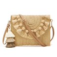 thumbnail image 1 of Bandolera de paja WEIMZC pequeña para mujer Bobbles Brown, 1 of 4