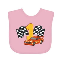 Inktastic Number One Race Car Boys or Girls Baby Bib