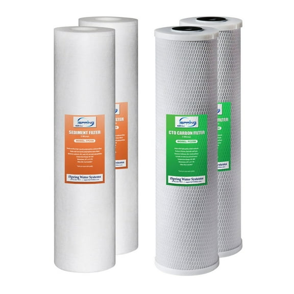 iSpring Water Systems, LLC iSpring Replacement Water Filters for 2-Stage 20" Whole House Water Filter, 1-Year Supply