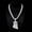 White, variant on Iced Out Jesus Pendant Necklace with Cuban Link Chain – 23”