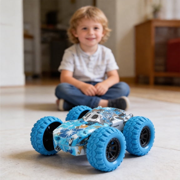 Double-Sided Friction Powered Car – Inertia Toy Vehicle, Push-and-Go No Batteries Needed, Portable Drawing Plaything for Boys and Girls