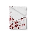 thumbnail image 2 of Horror Soft Flannel Fleece Blanket, Splashes of Blood Grunge Style Bloodstain Horror Scary Zombie Halloween Themed Print, Cozy Plush for Indoor and Outdoor Use, 50" x 60", Red White, by Ambesonne, 2 of 6