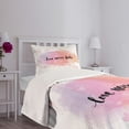 thumbnail image 5 of Ambesonne Love Quilted Bedspread Set 2 Pcs, Dreamy Pastel Romantic, Twin Size, Peach Lilac Black, 5 of 6
