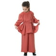thumbnail image 6 of FAOWME Kids Girls Set Long Sleeve Round Neck Solid Color Lace Up Top And Wide Leg Pants Comfortable Loose Outfit For Everyday Wear,Red,14-15 Years, 6 of 8