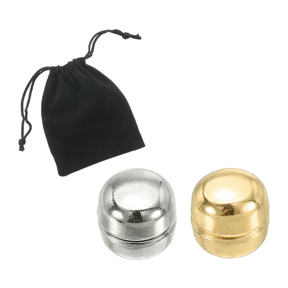 Uxcell Hijab Magnetic Pins with Storage Bag No-Snag Commercial Strength Buttons, Silver, Gold 1 Pair