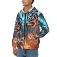 thumbnail image 3 of Honeii Blue Dragon And White Tiger Print Hoodies for Men, Pullover & Full Zip, Breathable Zip up Hoodie, Sweatshirt-Small, 3 of 5