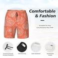 thumbnail image 3 of Yiaed Beautiful Corals Print Mens Swim Trunks Bathing Suit Compression Liner Beach Swim Shorts Swimwear Quick Dry Zipper Pocket No-Chafing Board Short-3X-Large, 3 of 6
