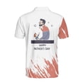thumbnail image 3 of Custom Name Father and Little Son Dad's Gift Brush Stroke Men's Polo Shirt S-5XL, 3 of 5