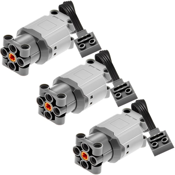 Habow Technic Power-Functions L-Motor-88003 (3 Piece) Compatible with mainbrands Building Block MOC Technic-Parts