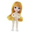 thumbnail image 4 of Mini muñeca de 16 pelucas y 13 articulaciones móviles Baoblaze Cuerpo de muñeca BJD con cabeza Amarillo, 4 of 8
