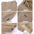 thumbnail image 4 of Taigaofy Men's Winter Fleece Lined Hiking Pants With Zip Pockets Waterproof Quick-Dry Travel Fishing Work Outdoor Pants Khaki XL, 4 of 8
