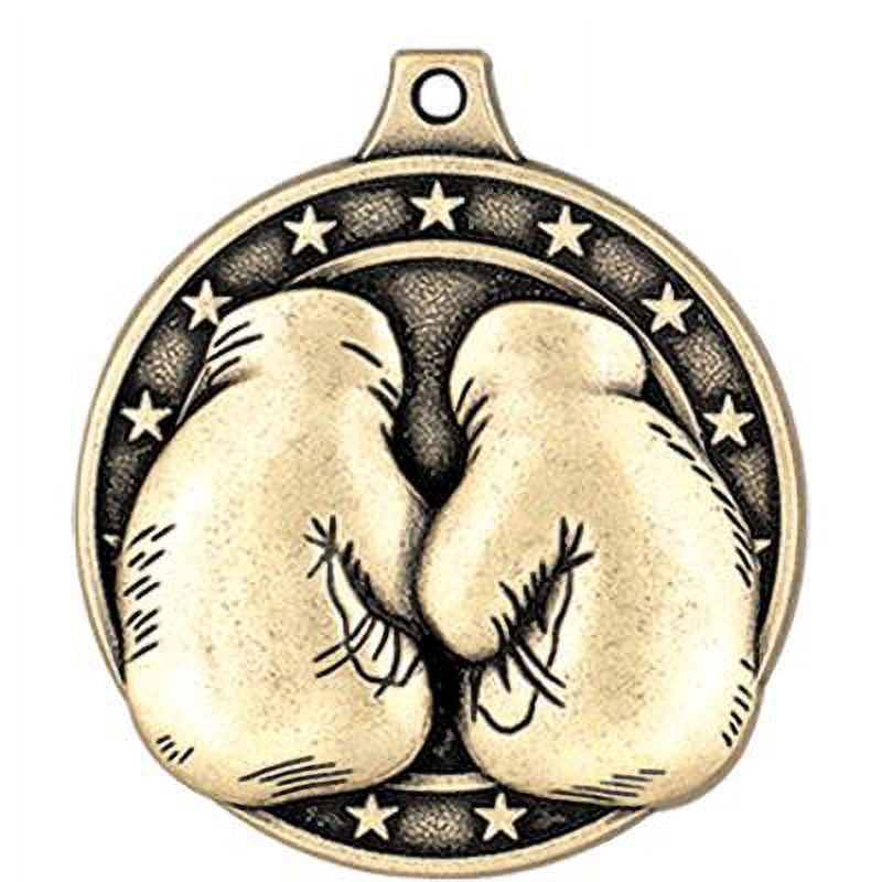 Boxing Medals, 2" Gold Diecast Boxing Medal Award 5 Pack