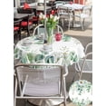 thumbnail image 5 of Outdoor Tablecloth with Umbrella Hole for Patio/Picnic/Party/Camping, Green Eucalyptus Leaves Waterproof Table Cloth Round Cover Washable, Summer Botanical Daisy Floral (Dia 54"), 5 of 8