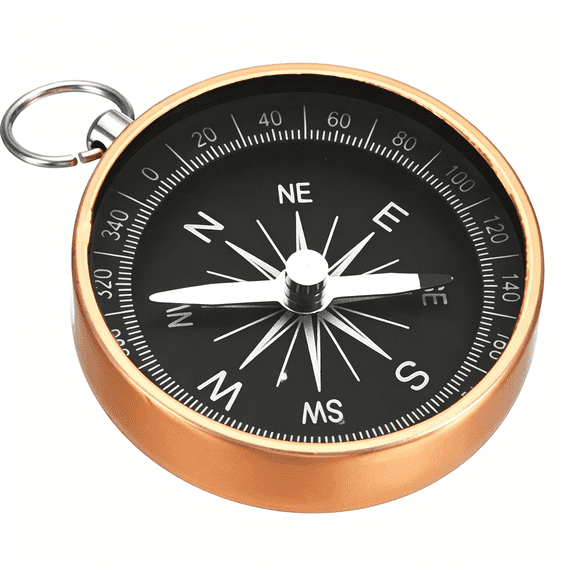 GJX Pocket Compass, Survival Sports Navigation Compass with Key Ring for Outdoors Camping Hiking