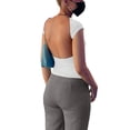 thumbnail image 2 of Camiseta sin espalda para mujer Color puro Camiseta de moda transpirable suave y agradable para la piel para aniversario Blanco L, 2 of 4