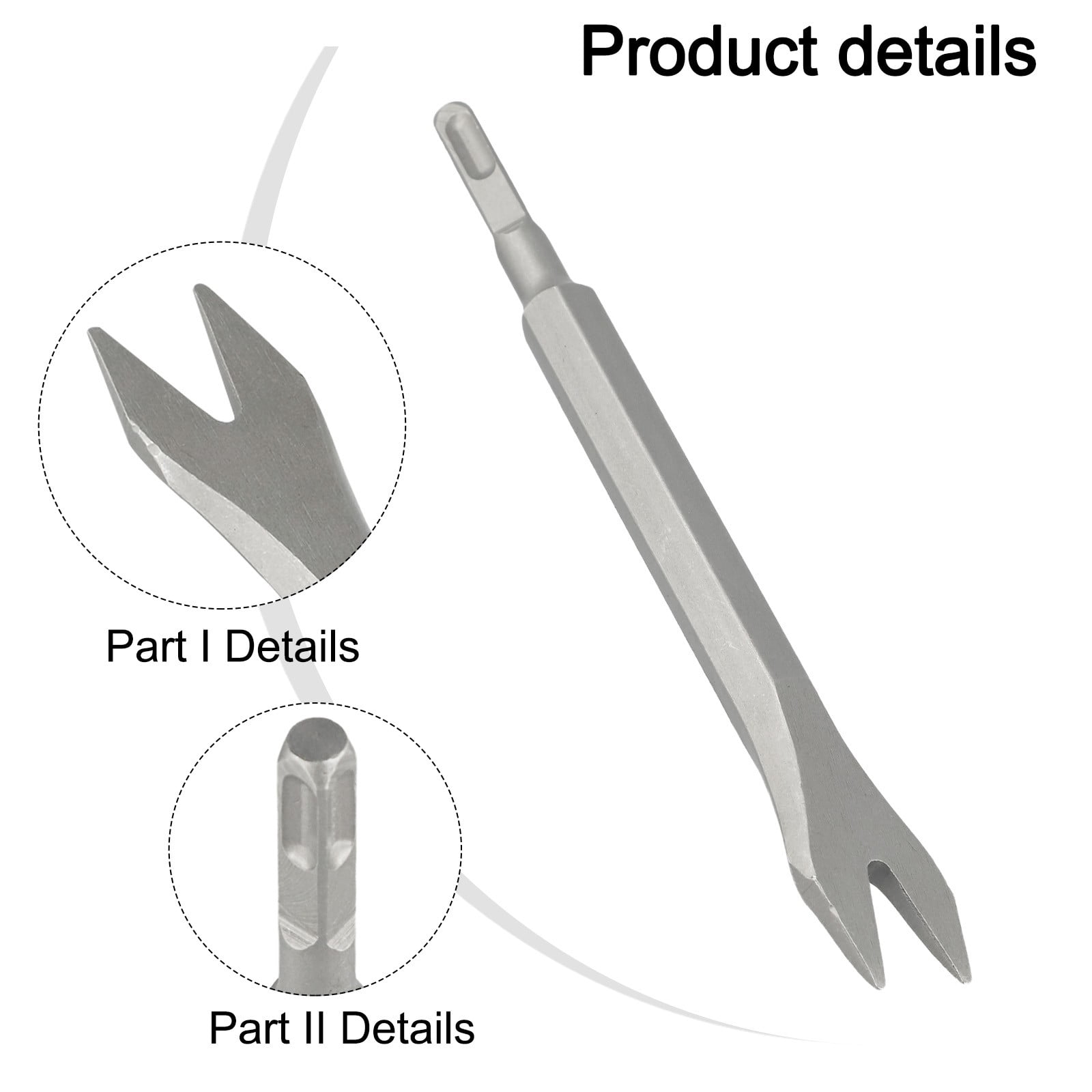 Electric Hammer Chisel Suqare Shank Drill Bit Point Groove For Concrete Wall Smile Home