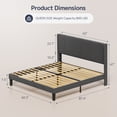 thumbnail image 2 of 5 Pieces Bedroom Furniture Set, Includes Queen Size Bed Frame with Headboard, Nightstand Sets of 2，6-Drawers Dressers and 4-Drawers Dressers with Cutout Handle,Black, 2 of 8