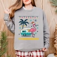 thumbnail image 5 of Ugly Sweater Flamingo - Women's Garment Dyed Sweatshirt, 5 of 12