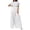 White, variant on Wdgfv Women's Jumpsuit Long Sleeve Casual Romper with Wide Leg Pant Jumpsuits for Women Dressy Party Pink L